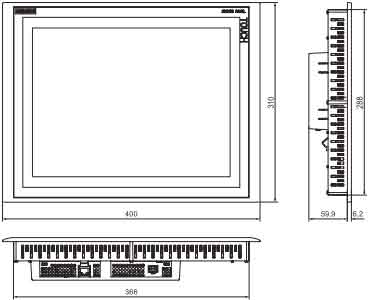 SIEMENS+6AV6 647-0AG11-3AX0型精简面板+安装方式1